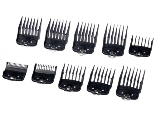 Wahl Attachment comb set/комплект 10 шт. насадок Премиум 1,5-25mm, черный