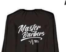 Пеньюар NISHMAN черный белое лого (Master Barber Black)