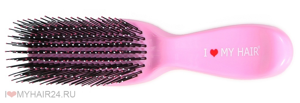 Парикмахерская щетка I LOVE MY HAIR «Spider» 1501 розовая глянцевая M