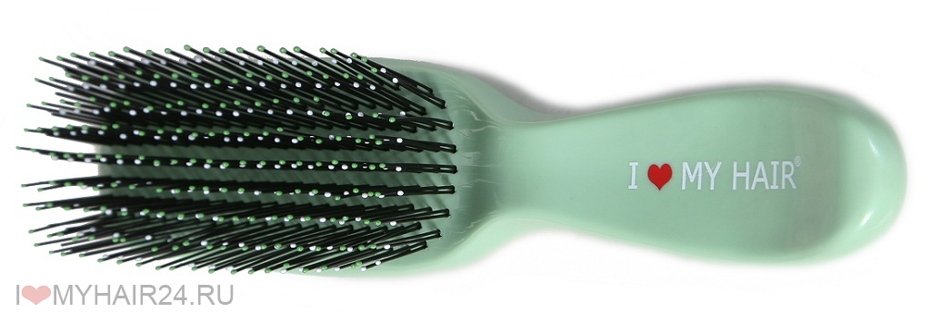 Парикмахерская щетка I LOVE MY HAIR «Spider» 1501 зеленая глянцевая М
