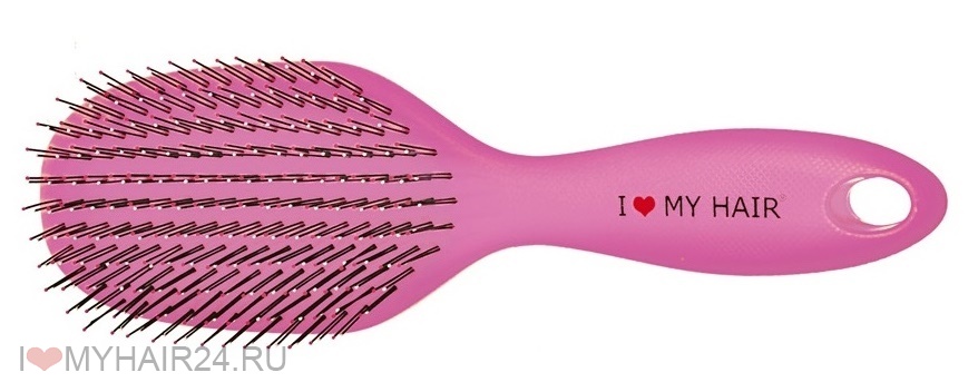 Парикмахерская щетка I LOVE MY HAIR «Spider» 1502 розовая глянцевая L